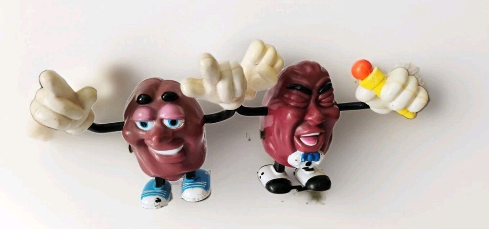 Two Vintage California Raisin Wind Ups 1988 As-is 1 Jammed